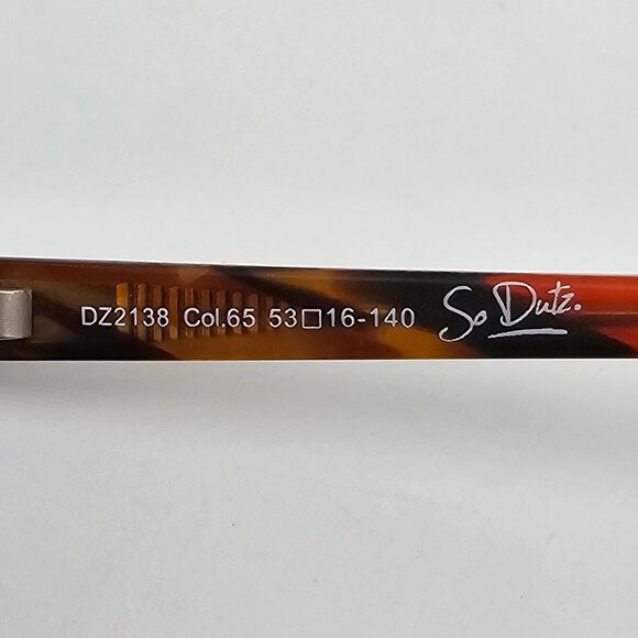 Dutz Eyewear DZ2138 Col.65 Tortoise Cat Eye Eyeglasses Frame w/ Case Netherlands - Picture 9 of 15